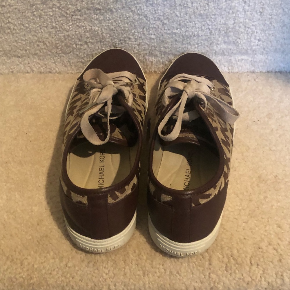 Michael Kors Logo Sneakers Brown Tan - Picture 5 of 7